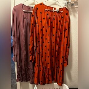 Long sleeve dresses.